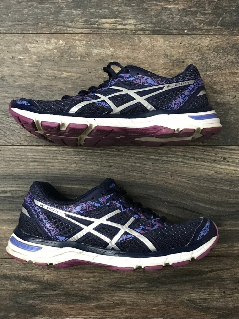 ASICS Gel Excite 4 Women's Size 7 Blue Purple Running Shoes